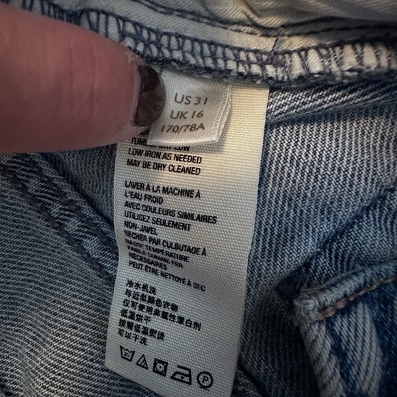 Thirty-One Classic Blue Frayed Jean Shorts - Picture 5 of 8